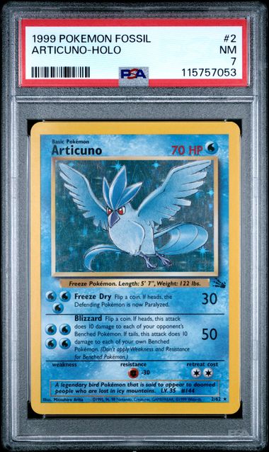 Pokémon: PSA 7 1999 Articuno - Holo