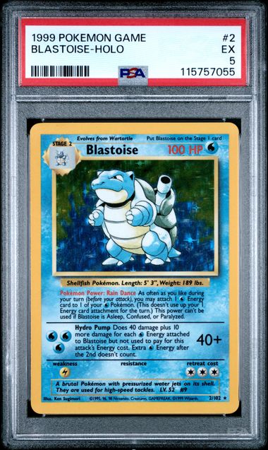 Pokémon: PSA 5 1999 Blastoise - Holo