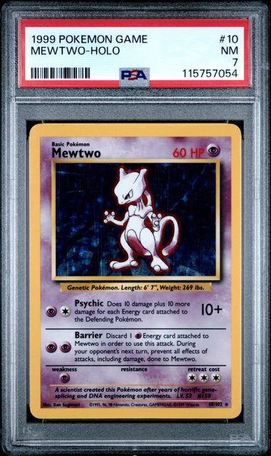 Pokémon: PSA 7 1999 Mewtwo - Holo